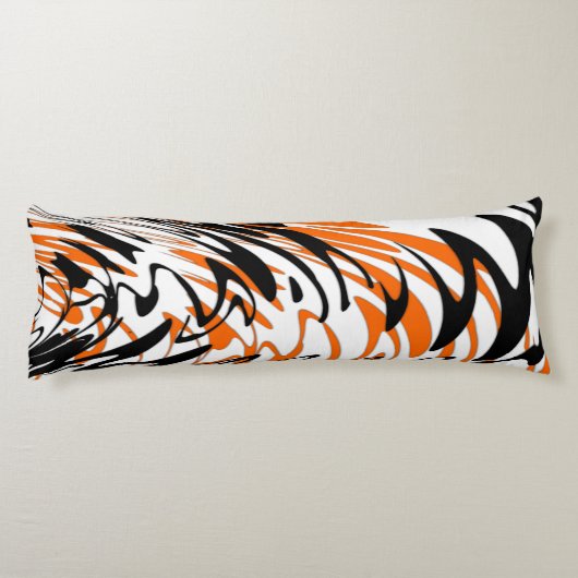 ベンガル色スクワイゴイのオレンジと黒い線 ボディピロー (裏面)