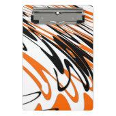 ベンガル色スクワイゴイのオレンジと黒い線 ミニクリップボード (正面)
