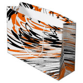 ベンガル色スクワイゴイのオレンジと黒い線 ラージペーパーバッグ (裏面アングル)