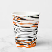 ベンガル色スクワイゴイのオレンジと黒い線 紙コップ (左)