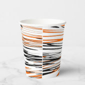ベンガル色スクワイゴイのオレンジと黒い線 紙コップ (右)