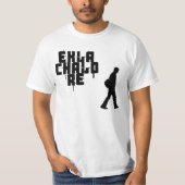 ベンガル語のフレーズ「エクラ・チャロ・レ」 Tシャツ (正面)