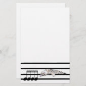 ベンガル音楽的な猫 便箋 (正面/裏面)