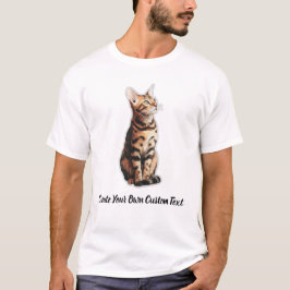 ベンガル 猫 オリジナル テキスト Tシャツ