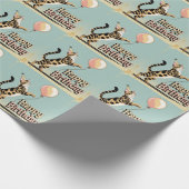 ベンガル 猫 カラフル  ラッピングペーパー (角)