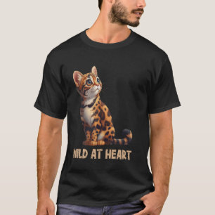 ベンガル 猫 WILD AT HEART ベンガル 猫 ラバーズ Tシャツ