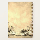 ベンガ威厳のあるルのタイガーの水彩色 ノートブック (裏面)