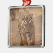 ベンガ王室のルの虎がトラックのランタンホール メタルオーナメント (左)