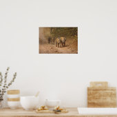 ベンガ王室のルの虎が移動するランタンブール ポスター (キッチン)