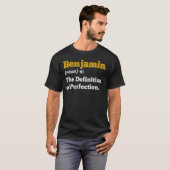 ベンジャミンギフト名パーソナライズされた誕生日名定義 Tシャツ (正面フル)