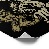 ベンジャミンズジムボクシングmmaレトロデザインフォーザナム ポスター (角)