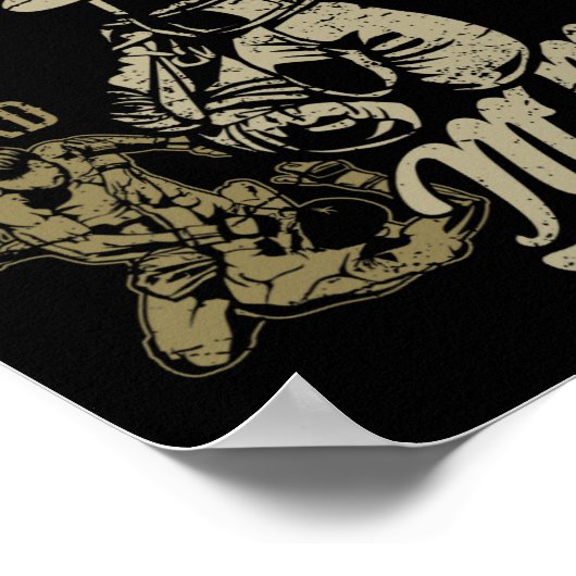 ベンジャミンズジムボクシングmmaレトロデザインフォーザナム ポスター (角)