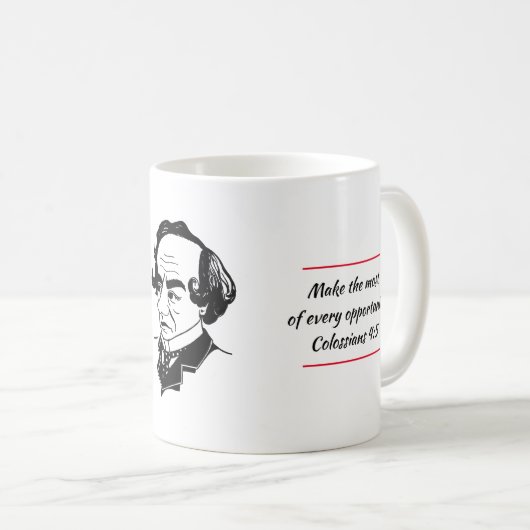 ベンジャミンディスラエリ感動的引用文クリスチャン コーヒーマグカップ (正面右)