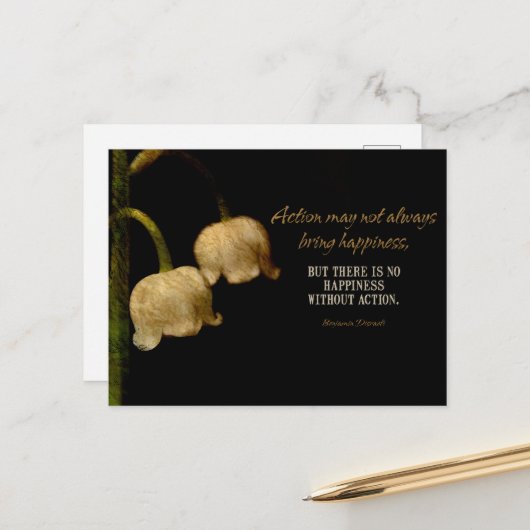 ベンジャミンディスラ感動的エリ引用文「幸福」 ポストカード (正面/裏面インサイチュ)