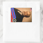 ベンジャミンハリソン野球カード 長方形シール (バッグ)