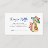 ベンジャミンバニーベビーシャワーおむつラッフル エンクロージャーカード (正面)