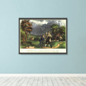 ベンジャミンフランクリンの凧と稲妻実験 キャンバスプリント (インサイチュ (ウッドフロア))