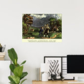 ベンジャミンフランクリンの凧と稲妻実験 ポスター (ホームオフィス)