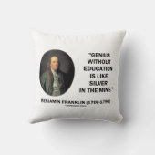 ベンジャミンフランクリンジャニスウィンドエデュケーション引用文 クッション (裏面)