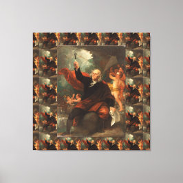 ベンジャミンフランクリンスケッチエレクトリシオンズザスカイ キャンバスプリント