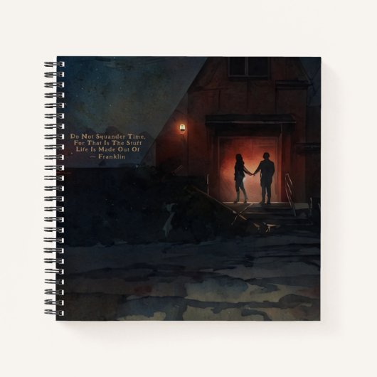 ベンジャミンフランクリンタイムライフラブ引用文ジャーナル ノートブック (正面)