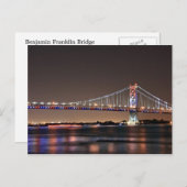 ベンジャミンフランクリンブリッジポストカード ポストカード (正面/裏面)