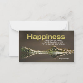 ベンジャミンフランクリン感動的引用文「幸福」 ノートカード