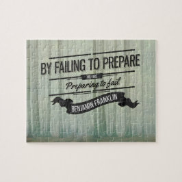 ベンジャミンフランクリン感動的引用文「準備」 ジグソーパズル