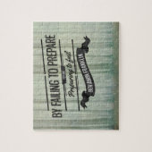 ベンジャミンフランクリン感動的引用文「準備」 ジグソーパズル (縦)