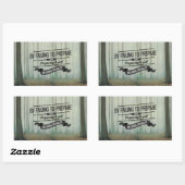 ベンジャミンフランクリン感動的引用文「準備」 長方形シール (シート)