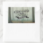 ベンジャミンフランクリン感動的引用文「準備」 長方形シール (バッグ)