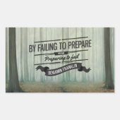 ベンジャミンフランクリン感動的引用文「準備」 長方形シール (正面)