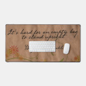 ベンジャミンフランクリン感動的引用文「空のバッグ」 デスクマット (キーボード&マウス)