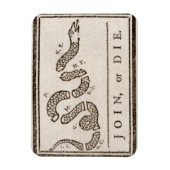 ベンジャミンフランクリン政治漫画に参加するか死ぬ マグネット (縦)