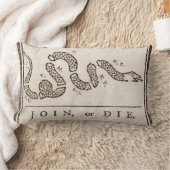 ベンジャミンフランクリン政治漫画に参加するか死ぬ ランバークッション (ブランケット)