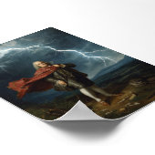 ベンジャミンフランクリン稲妻実験1752 ポスター (角)