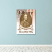 ベンジャミンフランクリン – リバティ キャンバスプリント (インサイチュ (ウッドフロア))