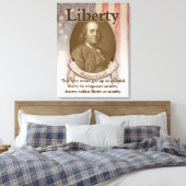 ベンジャミンフランクリン – リバティ キャンバスプリント (インサイチュ (寝室))