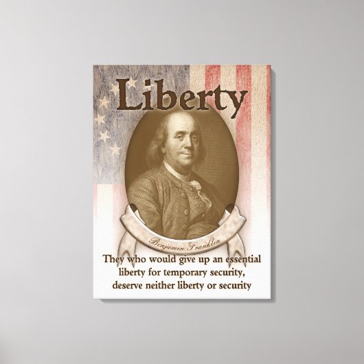 ベンジャミンフランクリン – リバティ キャンバスプリント (正面)