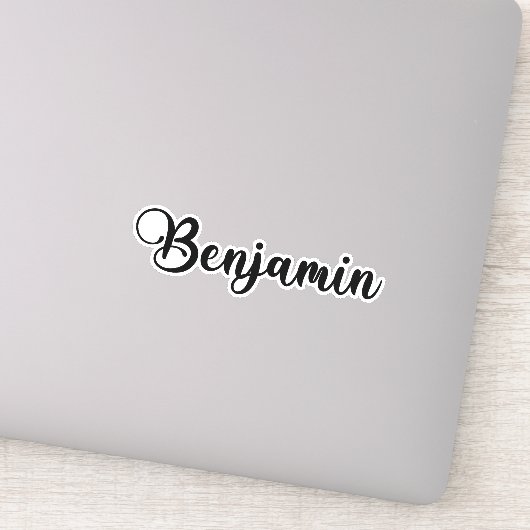 ベンジャミン名 – 手書き書道 シール (詳細)