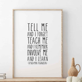 ベンジャミン忘れフランクリン引用文 ポスター