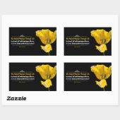 ベンジャミン感動的ハイドン引用文「原則」 長方形シール (シート)