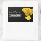 ベンジャミン感動的ハイドン引用文「原則」 長方形シール (バッグ)