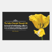 ベンジャミン感動的ハイドン引用文「原則」 長方形シール (正面)