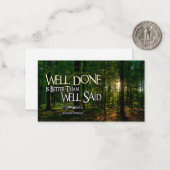 ベンジャミン感動的フランクリン引用文「よくやった」 ノートカード (正面/裏面インサイチュ)