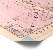 ベンジャミン・アレンの地図とジェームズ・フェン・アトラスの地図 ポスター (角)