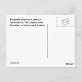 ベンジャミン・ハリソンの家 ポストカード (裏面)