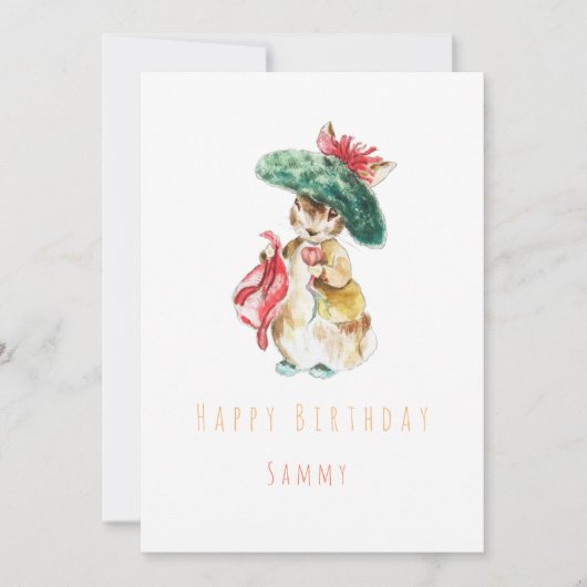 ベンジャミン・バニーの誕生日挨拶状 招待状 (正面)