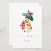 ベンジャミン・バニーの誕生日挨拶状 招待状 (正面/裏面)