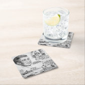 ベンジャミン・バンネカー:ブラックサイエンティスト&革命的 スクエアペーパーコースター (インサイチュ)